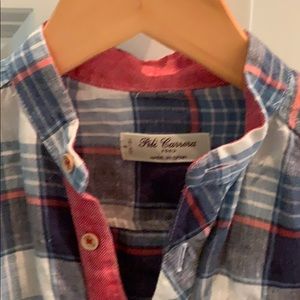 Pili Carrera new without tags boy linen shirt sz 8